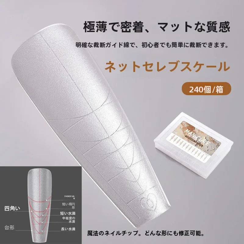 

Ультратонкие типсы для ногтей Sl Sc с матовой длинной лестницей Guine, крышкой не требуется, для Profional Nail Sa...