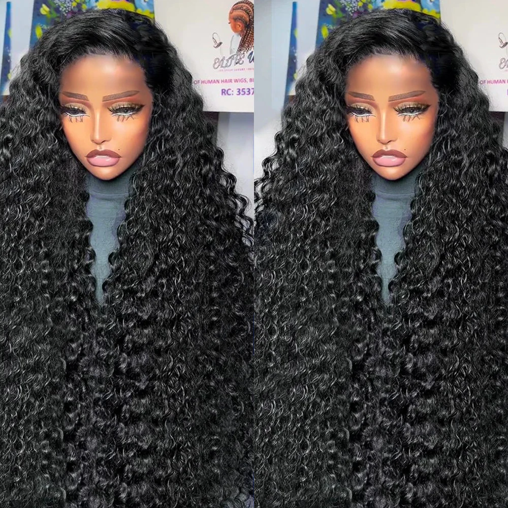 30 40 Inch Deep Wave 360 13x6 Hd Lace Front Human Hair Wigs Brazilian 13x4 Water Curly Lace Front Wigs For Women PrePlucked 250%