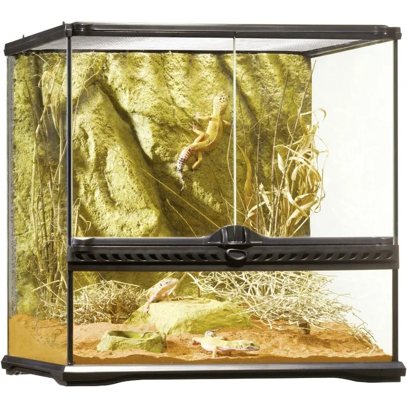 Glass Natural Terrarium Kit, For Reptiles And Amphibians, Small Wide, 18 X 18 X 18 Inches, PT2605A1