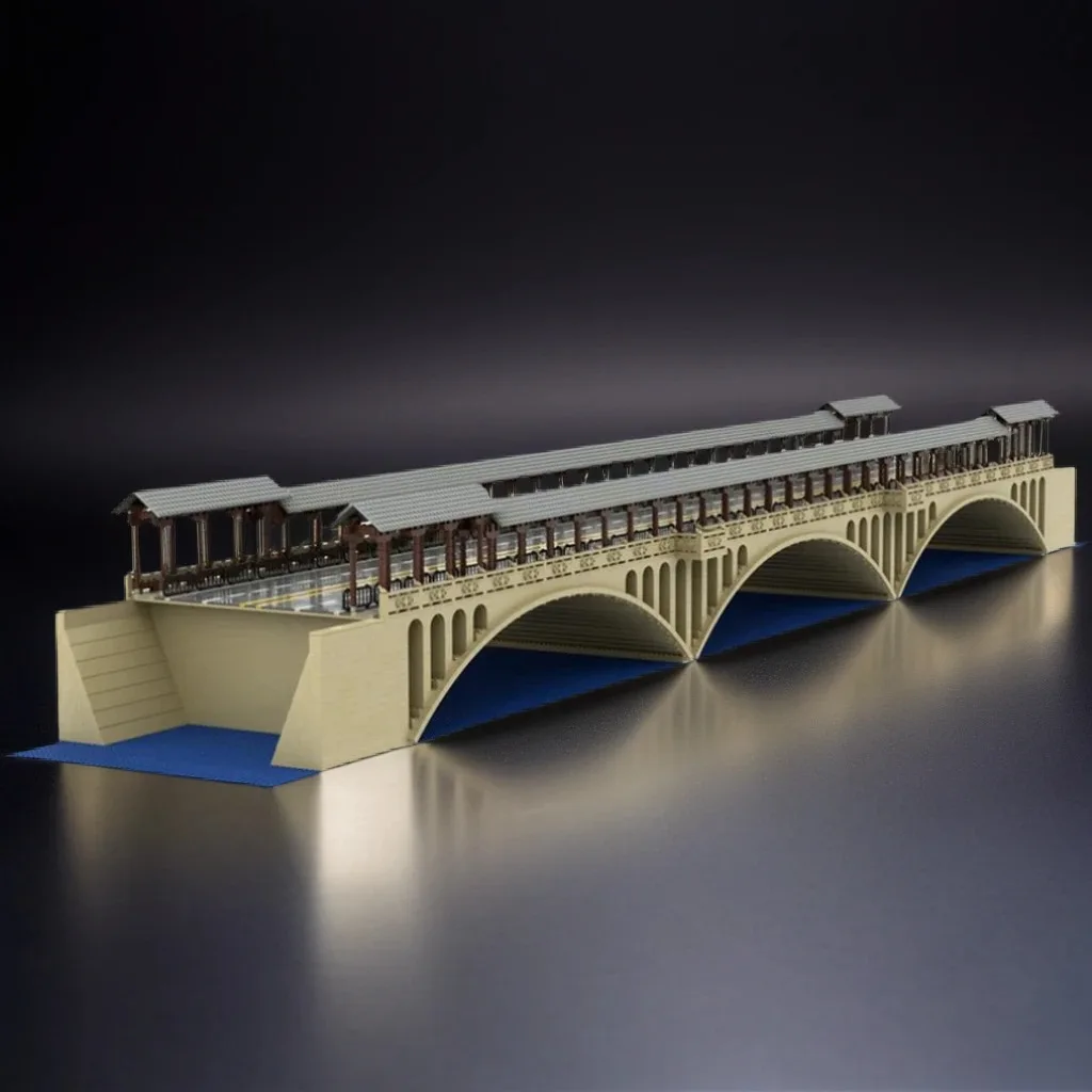 

14108 Pcs Bridge Ahitecture Structure Custom MOC Creation Building BlocksToys Gift