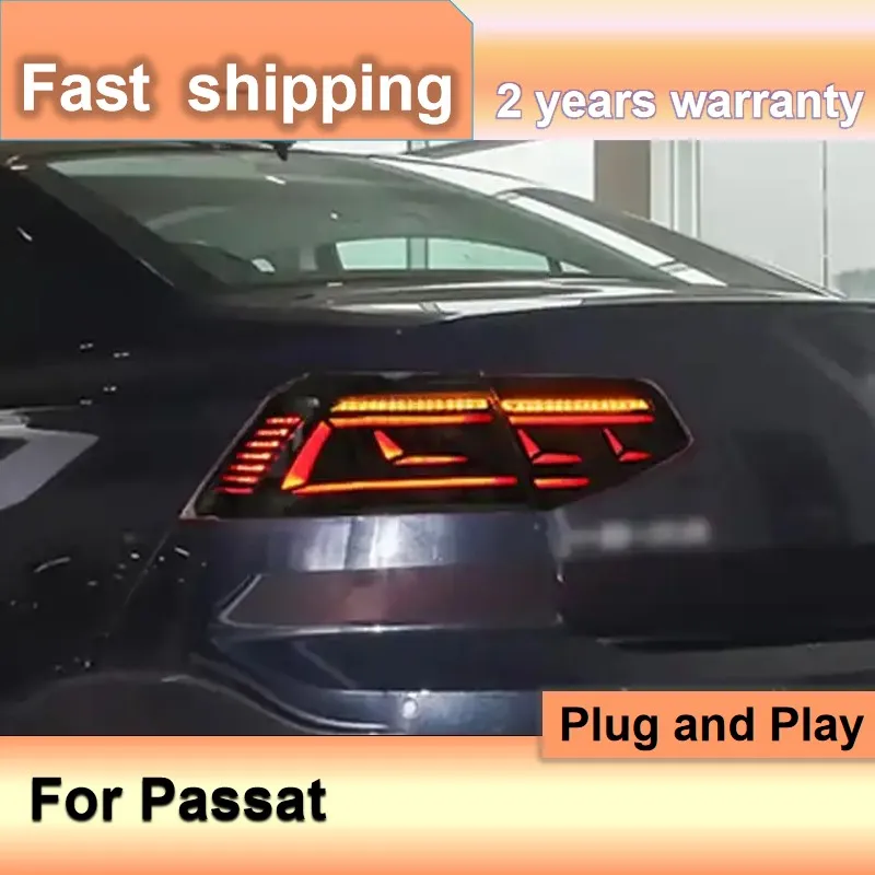 Car Accessories for VW Passat B8 Taillights 2007-2013 VW Magotan B8 Tail Lights DRL+Brake+Turn Signal+Reversing