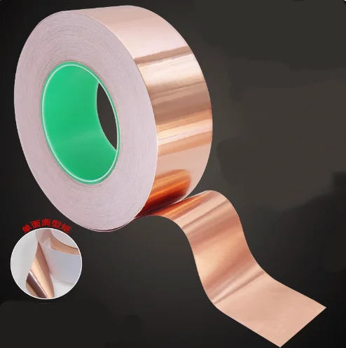 

Double-sided conductive copper foil conductive tape copper foil shield conductive paper thickness 0.15/0.1mm