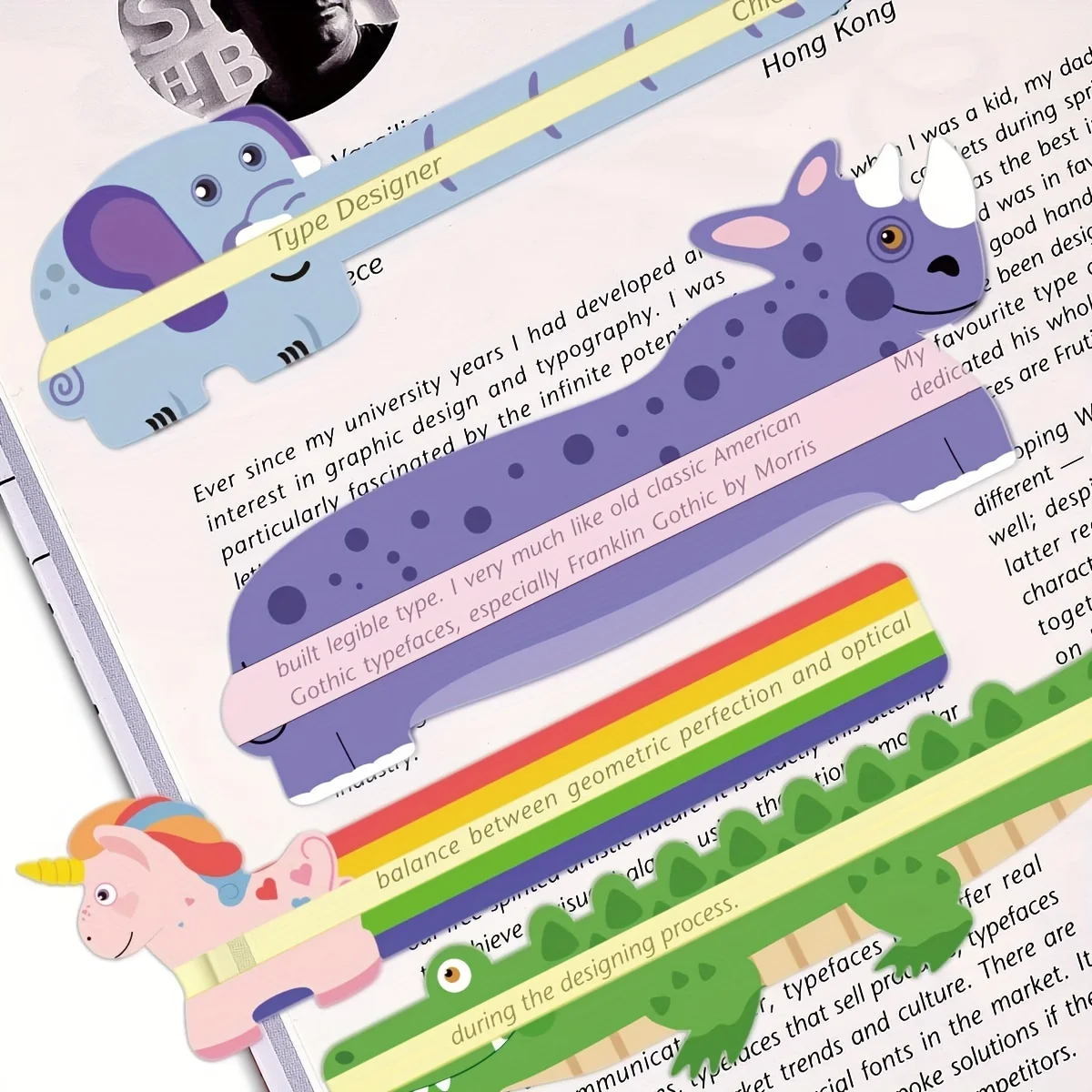 視覚的ストレスを軽減するガイド付きリーディング ストリップ 7 個 - 子供、ディスレクシアのための読書追跡ルール