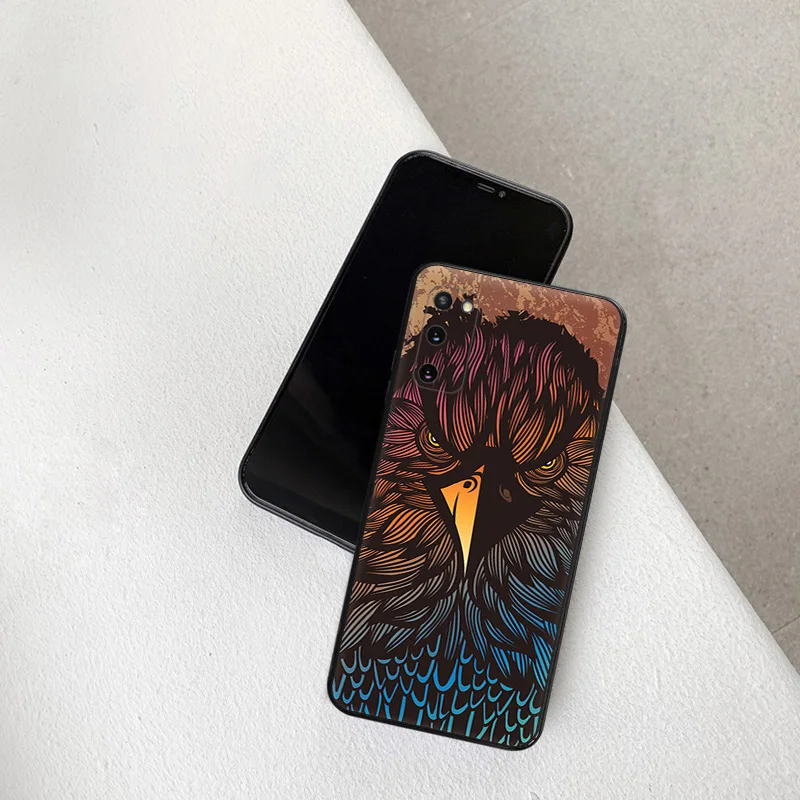 Phone Case for Samsung S24 Ultra S23 FE S22 S21 S20 S10 Lite Soaring Eagle Galaxy Note20 Plus Cool Soft Black Silicone Cover