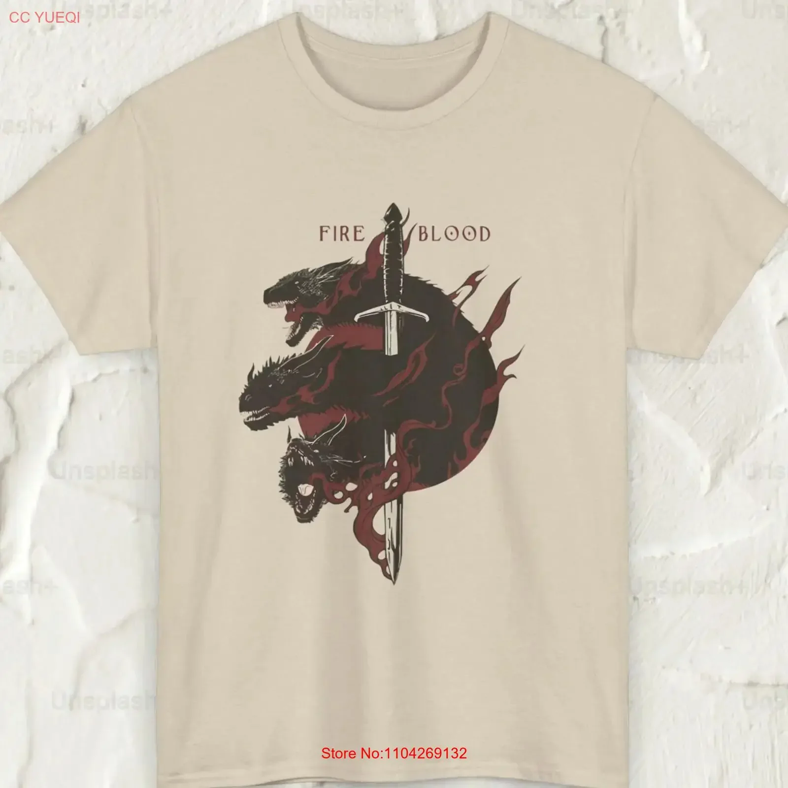 Dragon of the Throne T Shirt Fire and Blood Fantasy Sword Art Heavy Cotton vintage Washed Versatile homme Breathable