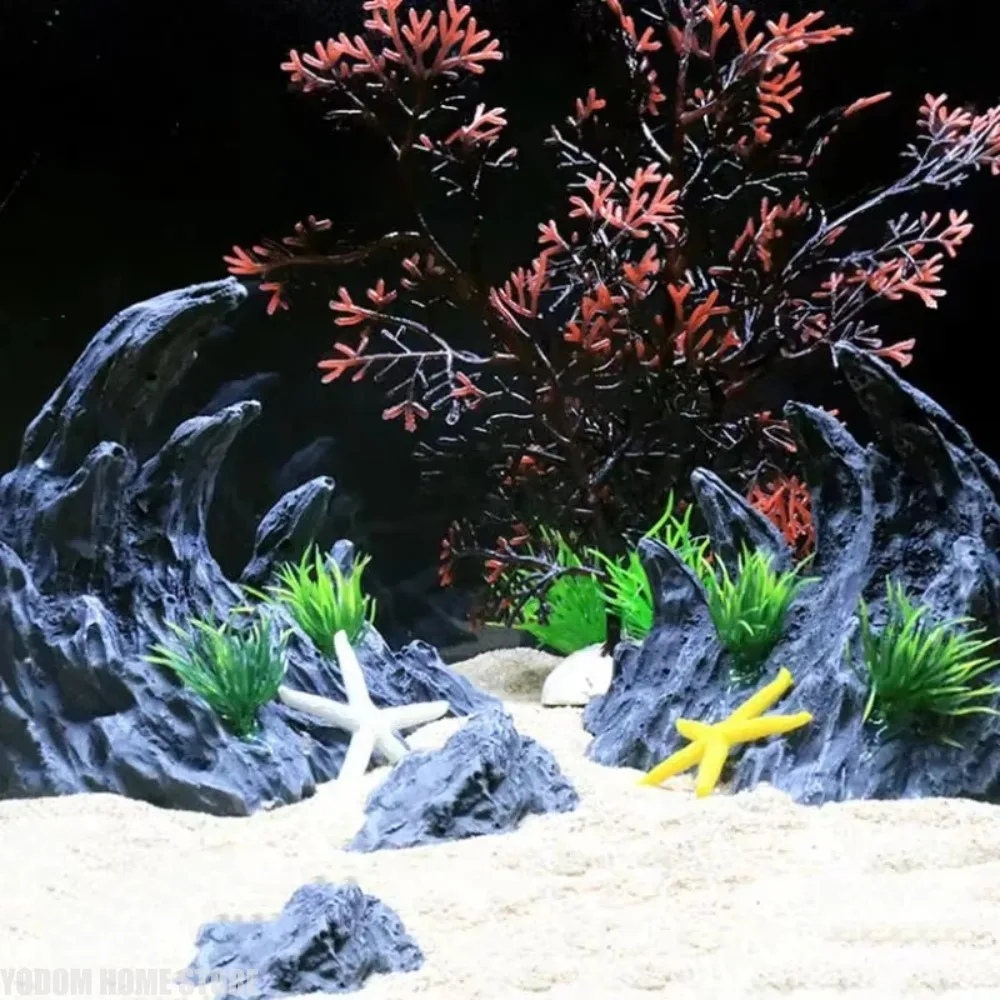 Resin Aquarium Decoration Simulated Canyon Ornament Acuario Rocks Fish Tank Decor for Home Fish Display Accessory