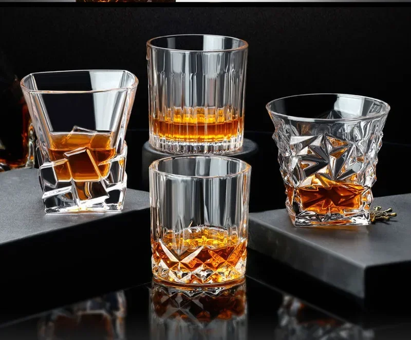 Glass Bar Hotel Home whisky beer glass wine Crystal Wine Glass Wine Set hot sale good quality Multiple styles can be selected