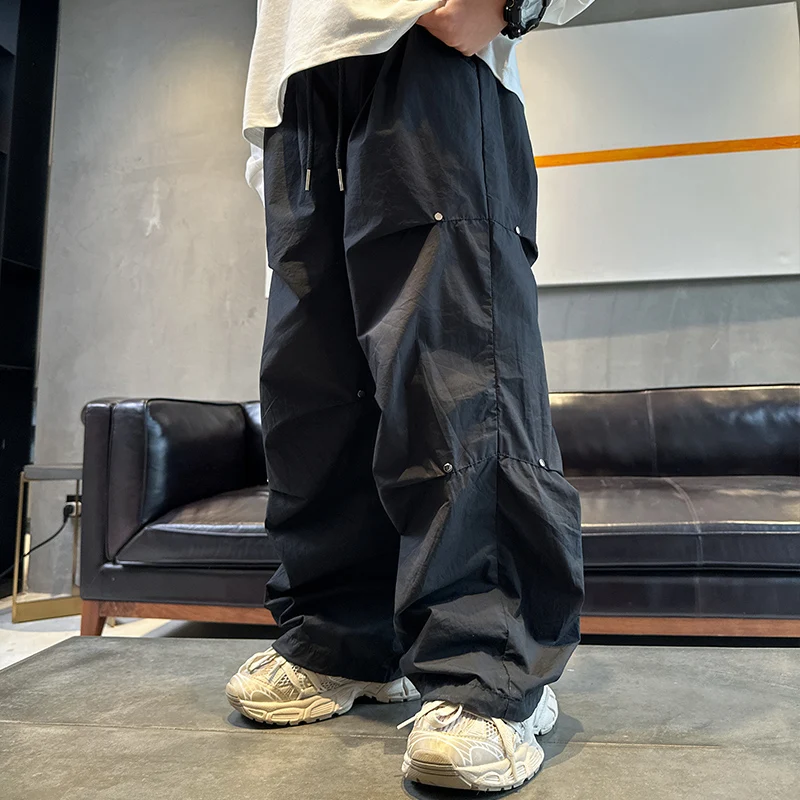 Baby Boys Pants Tween Boys Autumn Cargo Pants Toddler Students Paratrooper Pants Kids Casual Street Fashion Long Pants Age 4-14Y