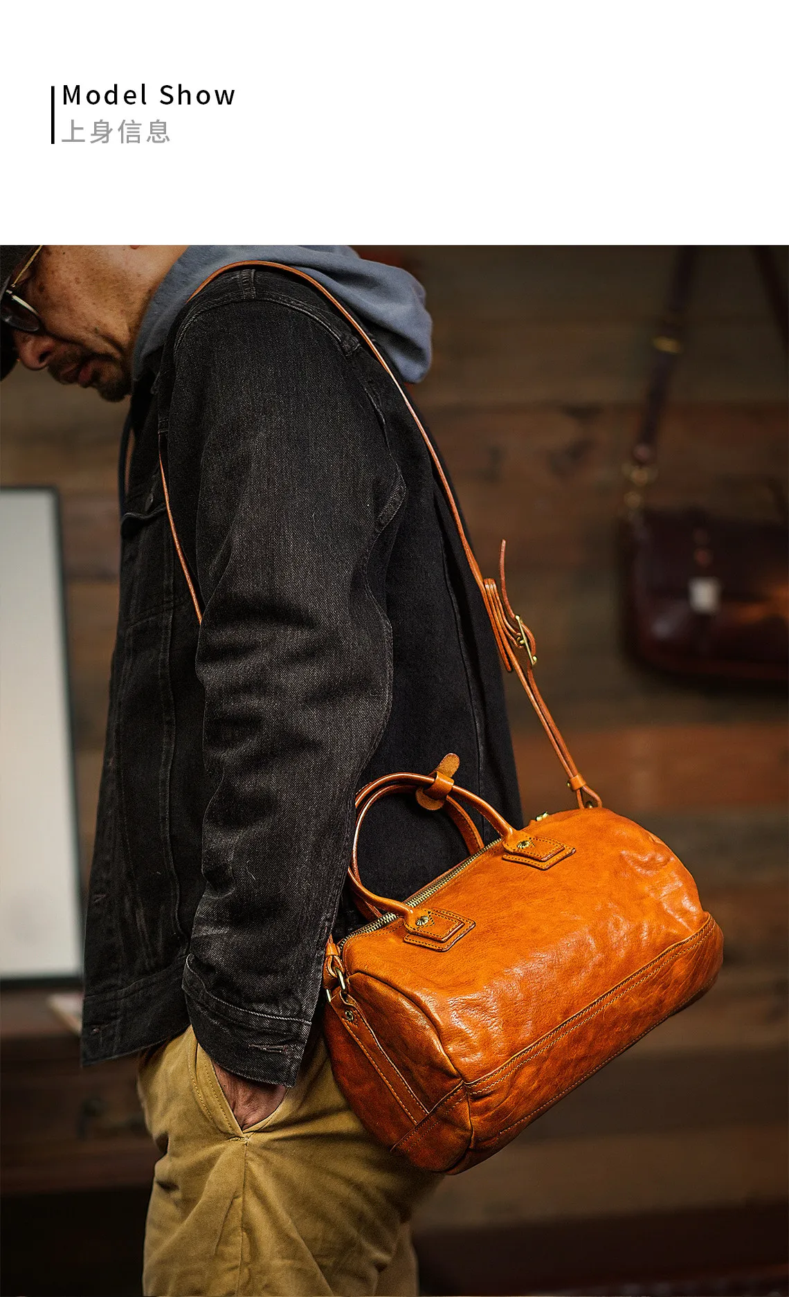 PNDME einfache Vintage-Hochwertige Herrenhandtasche aus erstklassigem Rindsleder für Wochenend-, Alltags- und Partyzwecke, luxuriöse Echtleder-Umhängetasche – Detail 3