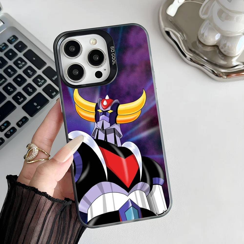 Epc UFO Robot Goldorak Phone Case IMD Phone Case For IPhone 16 15 14 13 12 11 Pro Max Plus Color Silver Cover