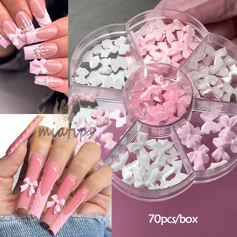 15 grids Mixed Bows Flowers Hearts 3D Nail Charms DIY 3D Acrylic Nail Flowers Jewelry Manicure Parts