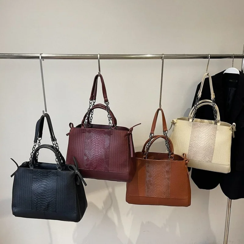 

Женская сумка из искусственной кожи премиум-класса с повседневным парижским винтажным просторным мягким современным стилем ​