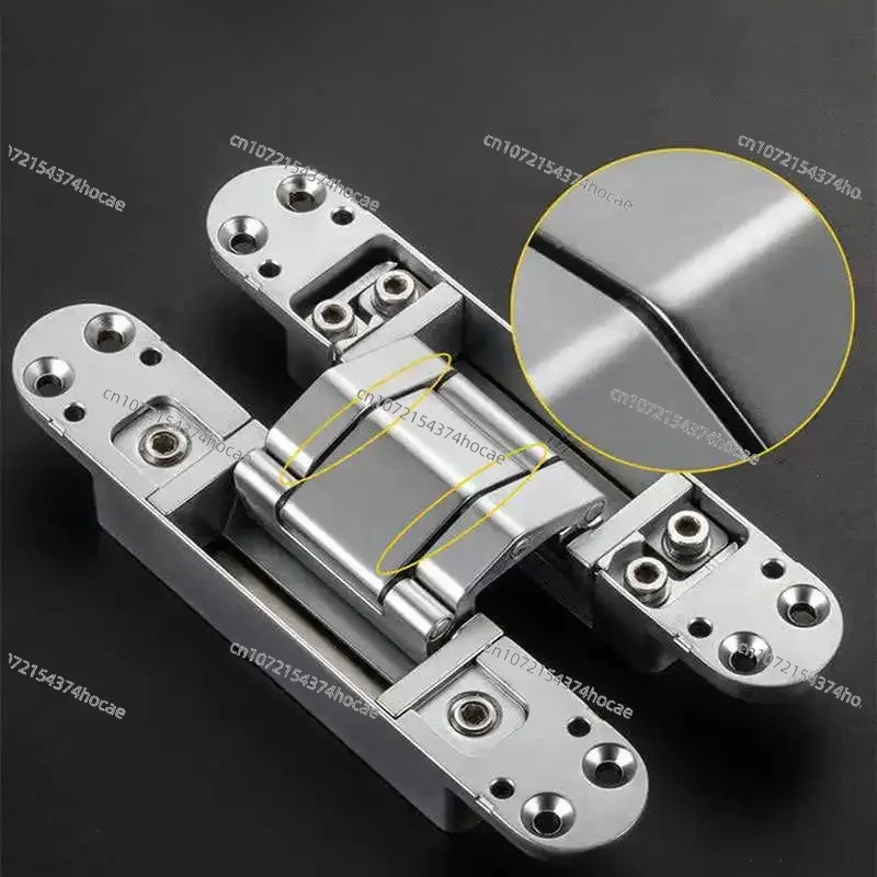 180 Degree Invisible Door Hinge Hidden 3D Adjustable Cross Hinge Outward Opening Wooden Door Hardware