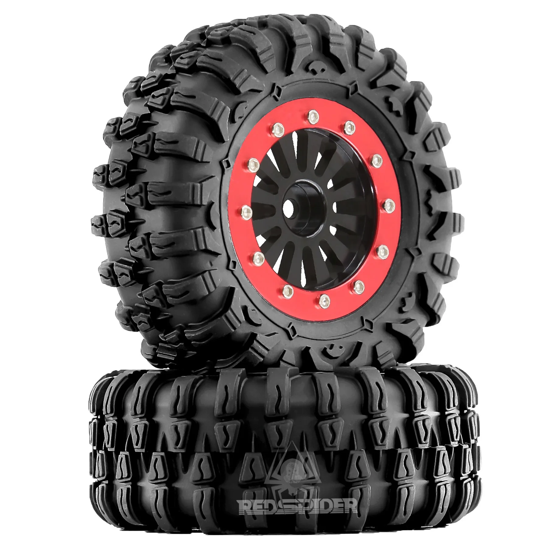 

New 1Set 1.3 inch Wheel hub and tire Muddy Swamp Tire for TRX4M SCX24 1/18 1/24 Micro RC Crawler Car Upgrade parts - 66 * 25mm