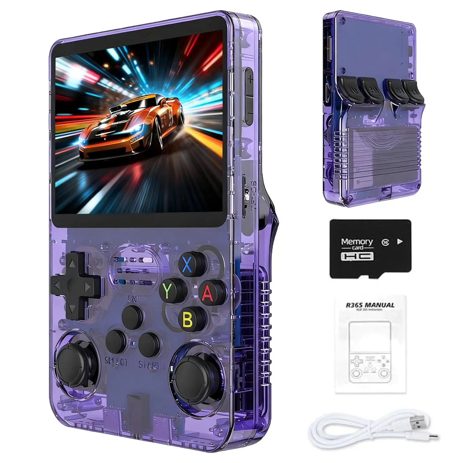 קונסולת משחקי וידאו רטרו ניידת R36S עם מסך IPS