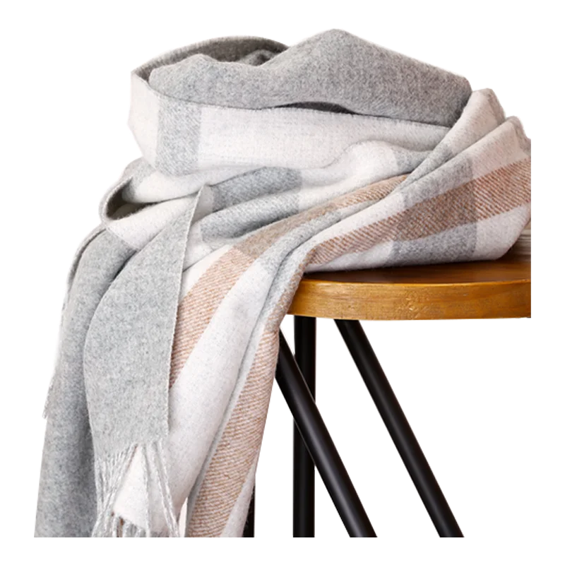 Luxury Plaid Scarf Winter Warm Cashmere Women Long Pashmina Foulard Female Scarves Lady Tassel Shawl Wraps 2022 Design New