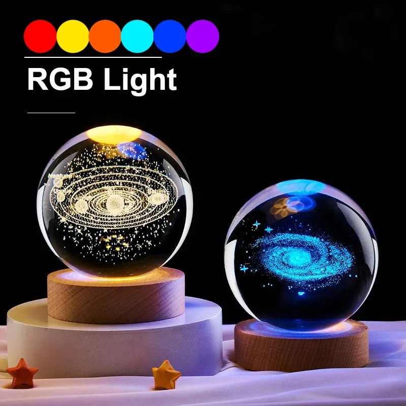 

Room Decor Night Light Crystal Ball Lamp Remote Control Silicone Baby Child Sleeping Lamp Nightlights