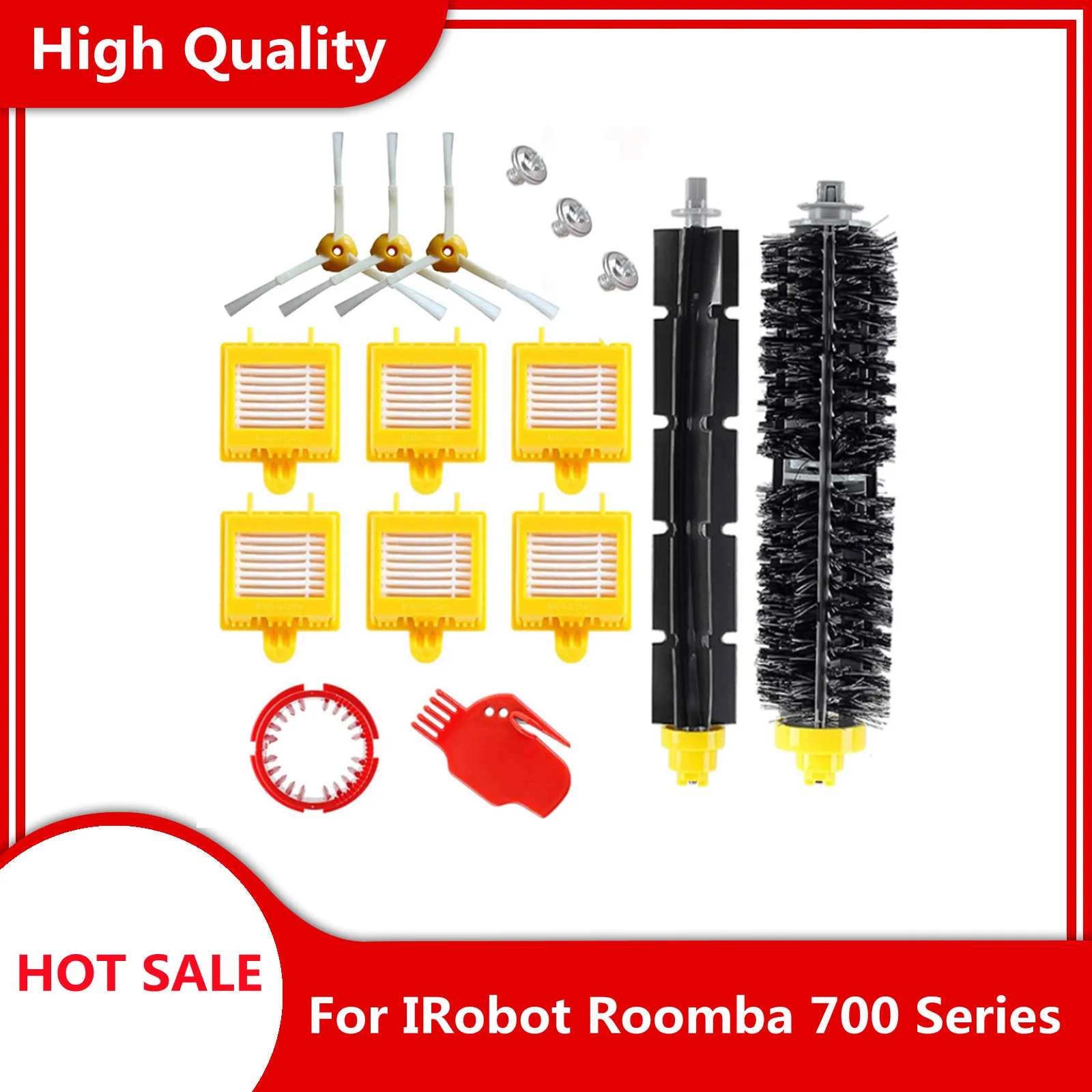 Untuk IRobot Roomba 700 760 770 772 774 775 776 780 782 785 786 Seri pengganti kit aksesori sikat rol filter