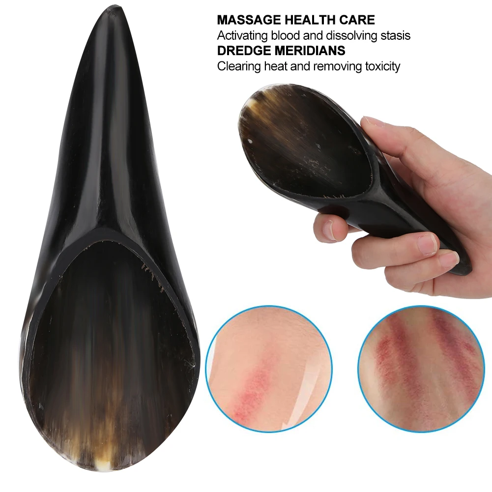 Body Guasha Scraping Tool Gua Sha Tool Ox Horn Scraping Board Body Acupuncture Massage Neck Muscle Pain Relief 15-20CM