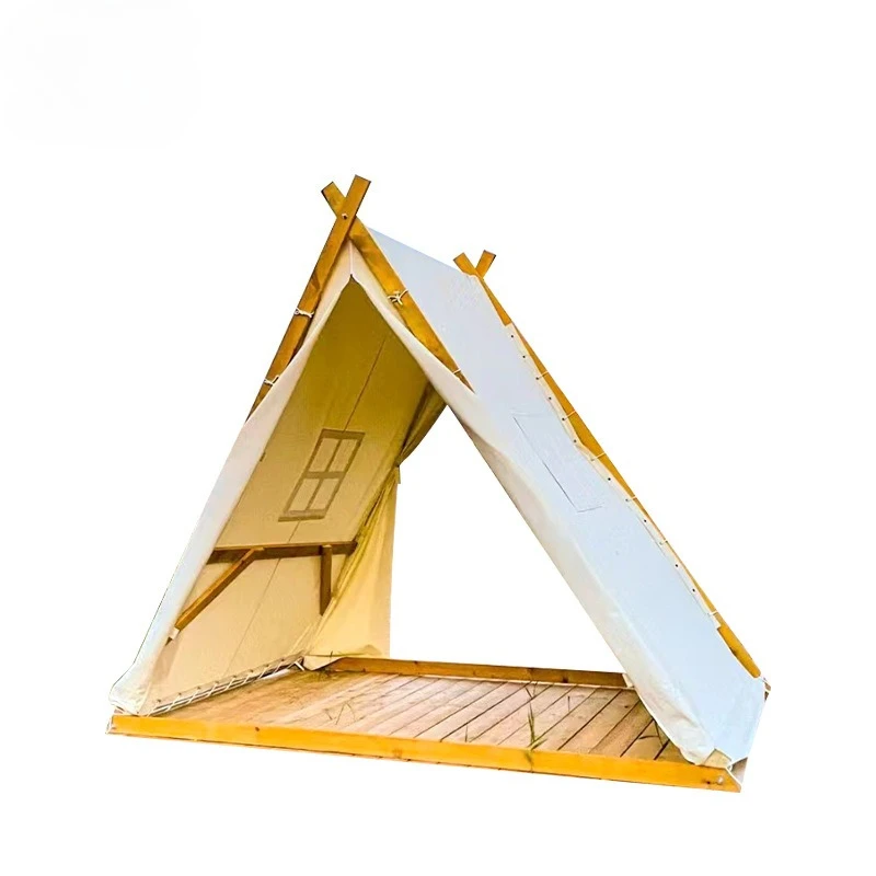 

Outdoor Internet celebrity camp triangle tent rainproof camping bed and breakfast bar barbecue rooftop hot pot night market