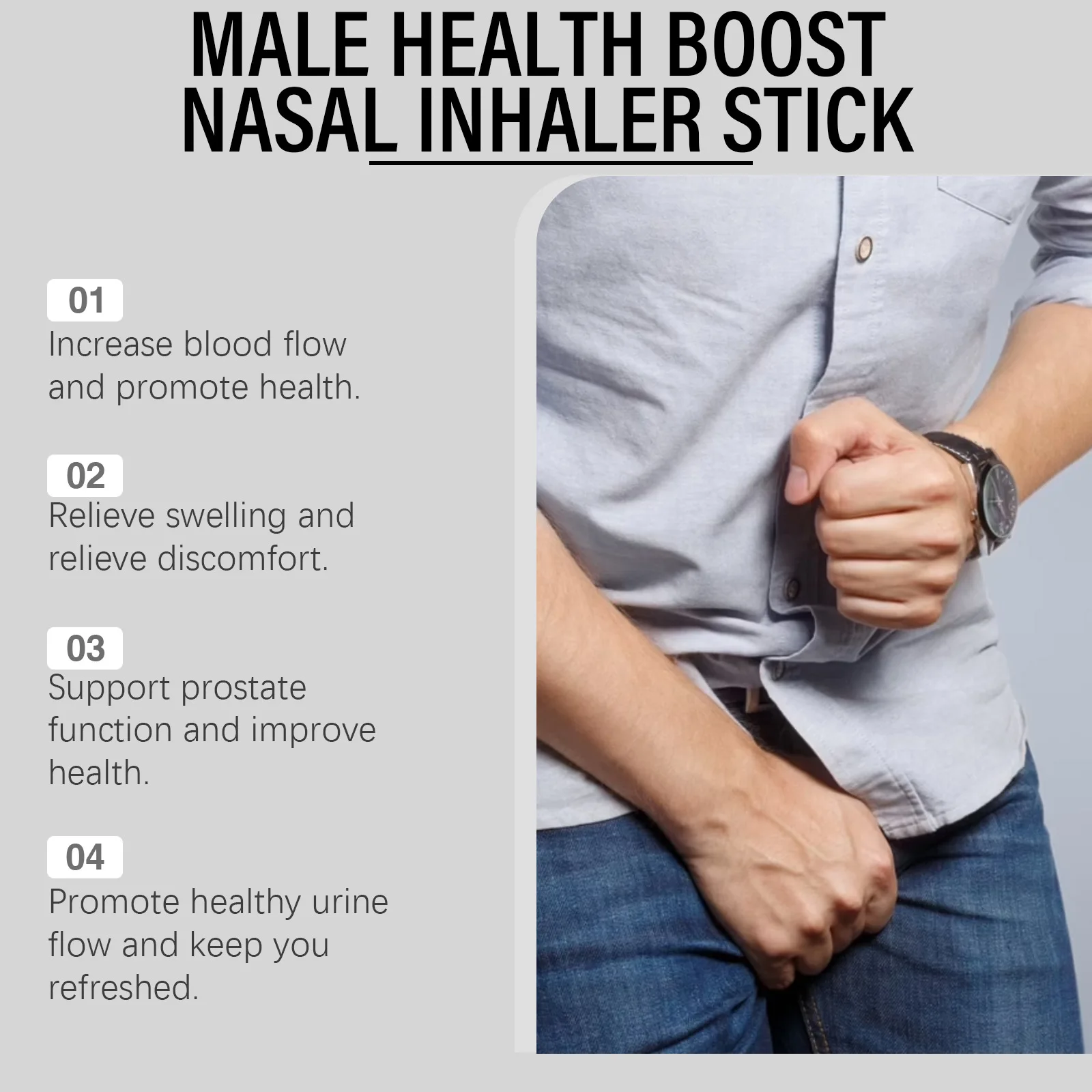 Male Enhancement Nasal Inhaler Prostate Swelling Health Cure Frequent Urination Urgency Kidney Deficiency Relief Nose Congestion - Image 5