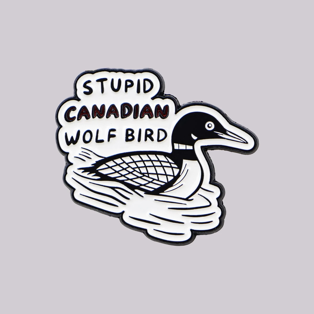 Pin de esmalte de aves y lobos canadienses divertidos, broche de ganso, insignias para solapa, accesorios para mochilas y ropa, regalos de joyería divertidos