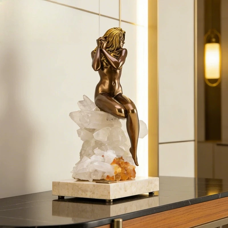 Spain imported bronze sculpture art limited edition beautiful woman decorative ornament