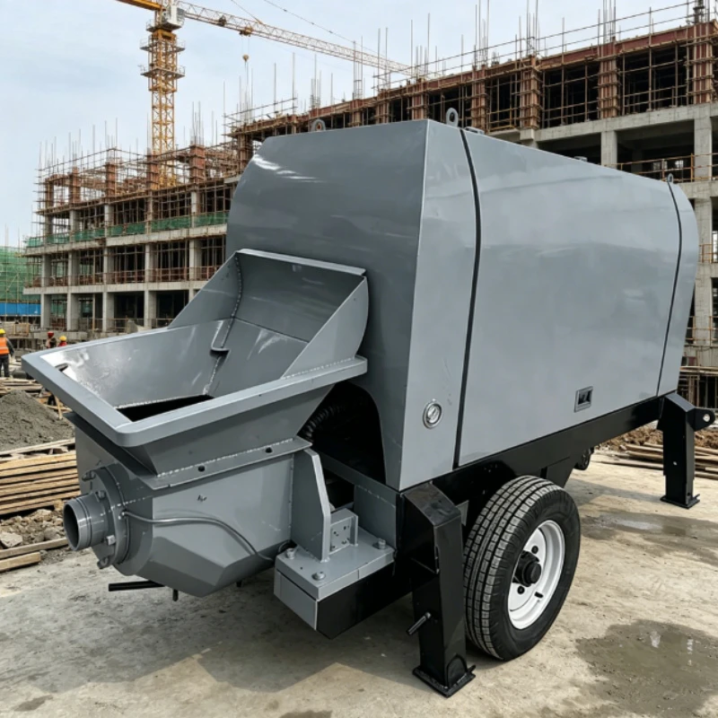 Customized Portable Mini Concrete Pump for Small Construction Featuring Robust Diesel Power Concrete Delivery