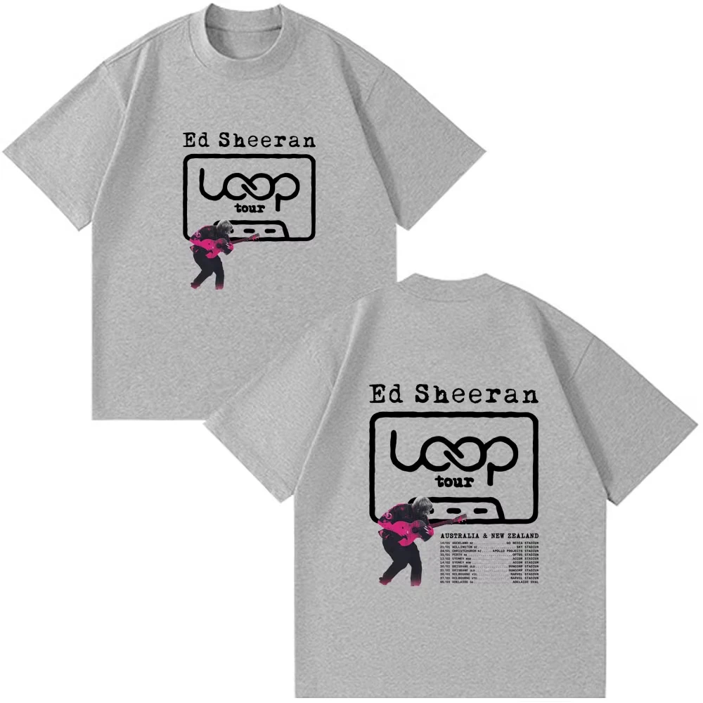 إد شيران حلقة جولة أستراليا ونيوزيلندا 2026 جولة ميرش تي شيرت للرجال والنساء على الموضة ملابس هاراجوكو كبيرة الحجم #6