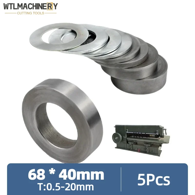 

5 шт., стальная прокладка для резки кожи, регулируемая ширина лезвий, перегородка для шайбы, кольца для резки кожи