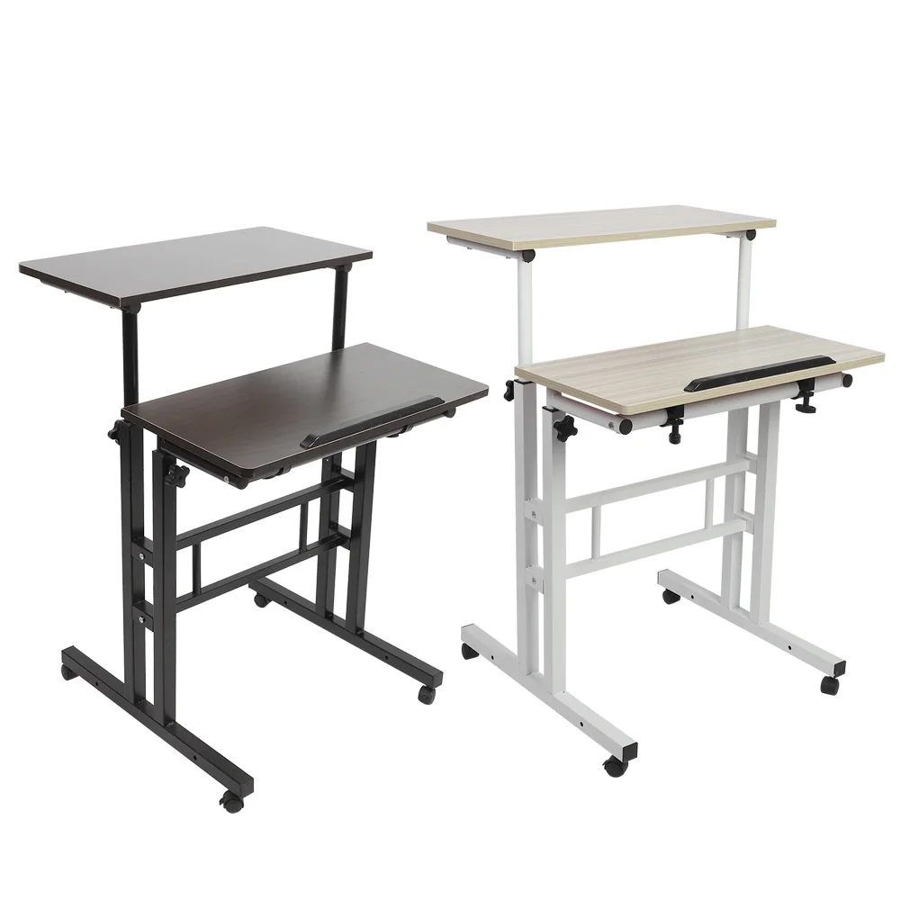 

60cm Adjustable Stand Up Laptop Desk 60cm Adjustable Height Stand Up Laptop Desk Computer Standing Desk with Rollers Laptop Desk