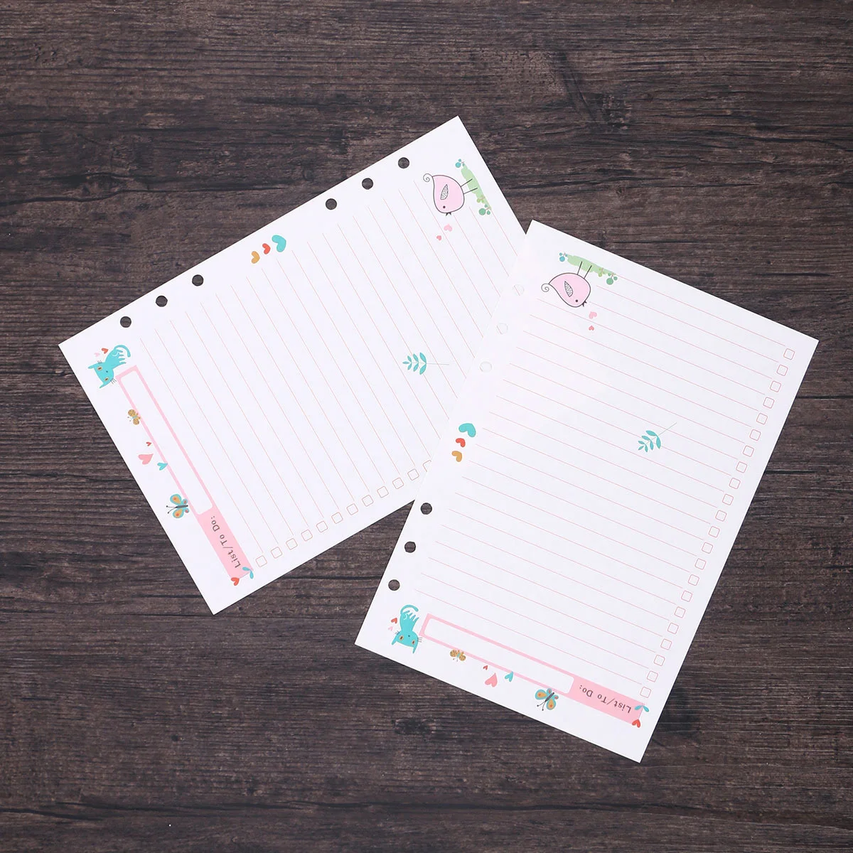 1Pcs Hand Account Replacement Core A5 6 Holes Paper Refills Colorful Design Suitable for Spiral Notebook Loose Leaf Planner