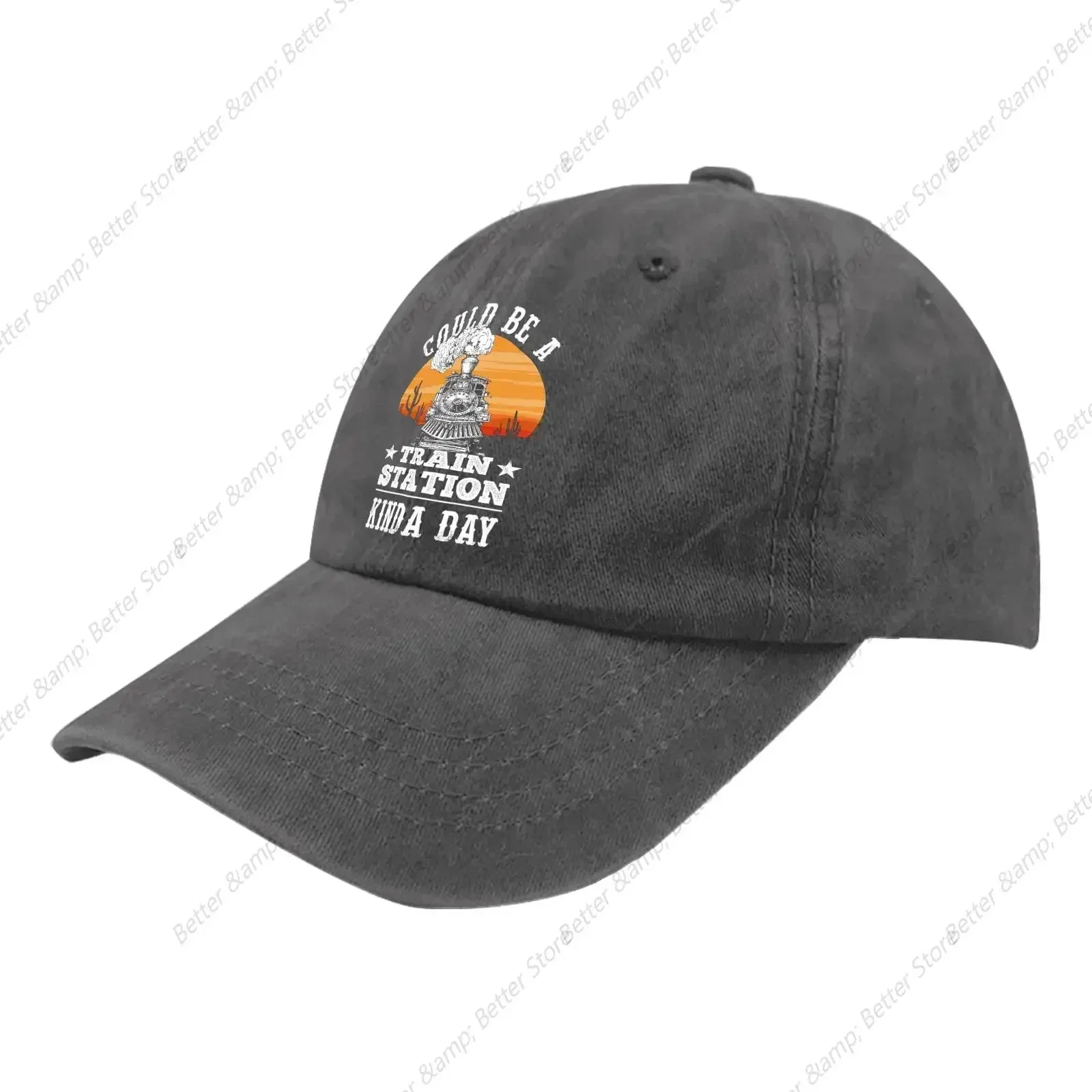 New Cap Could be a Train Station Kinda Day Dad Hats for Women Vintage Baseball Cap Adjustable