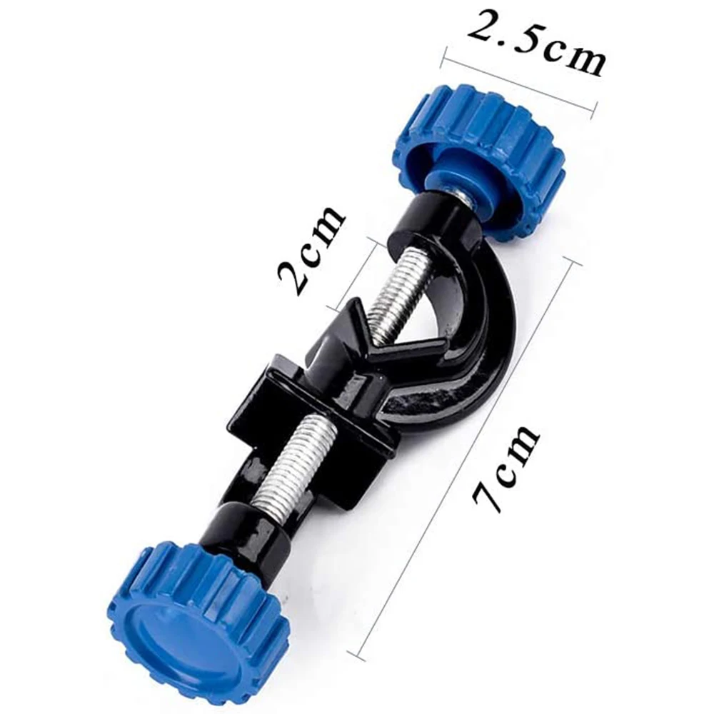 Abrazadera de laboratorio ajustable, mordaza de ajuste de dedo, extensión científica, Clip de soporte de laboratorio negro, 3 puntas