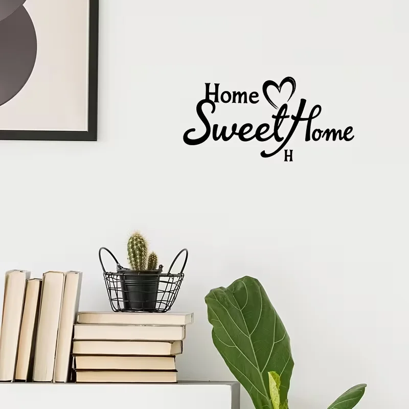 Sweet Home Wall Stickers: Decorative Cursive Heart Shapes, Adorn The Living Room And Bedroom, Adding Warmth And Happiness, Awake