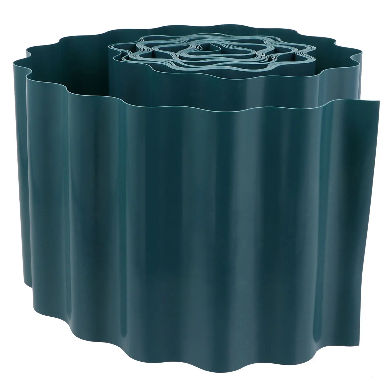 Plastic Garden Edging Border Roll for Lawn Flower Beds Courtyard Landscaping Easy Install Low Maintenance Corrugated Landscape