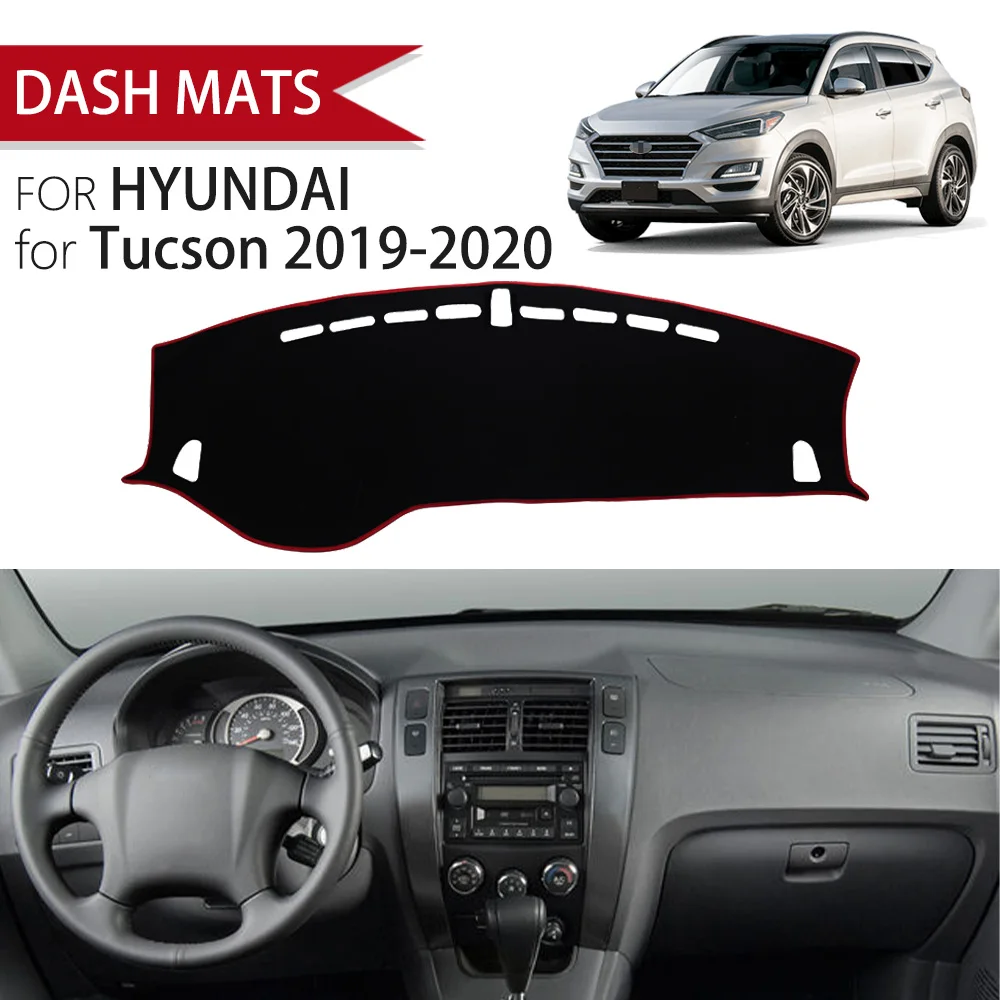 Für Hyundai Tucson 2019-2020 Auto Dashboard Abdeckung Vermeiden Licht Pad Instrument Plattform Abdeckung Matte Teppich Zubehör