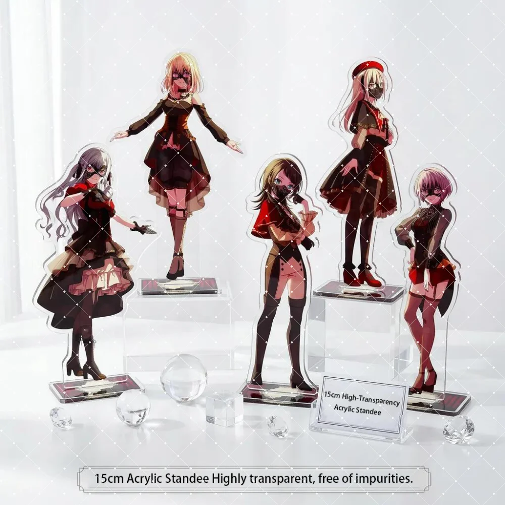 BanG Dream! Ave Mujica Acryl-Standfigur 15cm Maskerade-Version Sakiko Uika Anime Desktop-Dekoration Acryl-Schlüsselanhänger