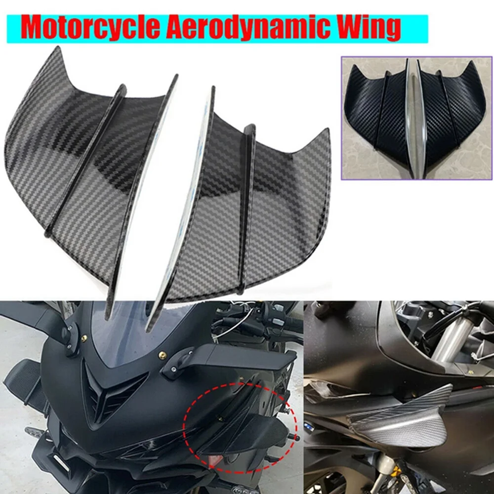 For Ducati Panigale Supersport Winglets Air Deflector Spoiler Aerodynamic Wing Spoiler For Ducati Monster 821 Dark Gloss