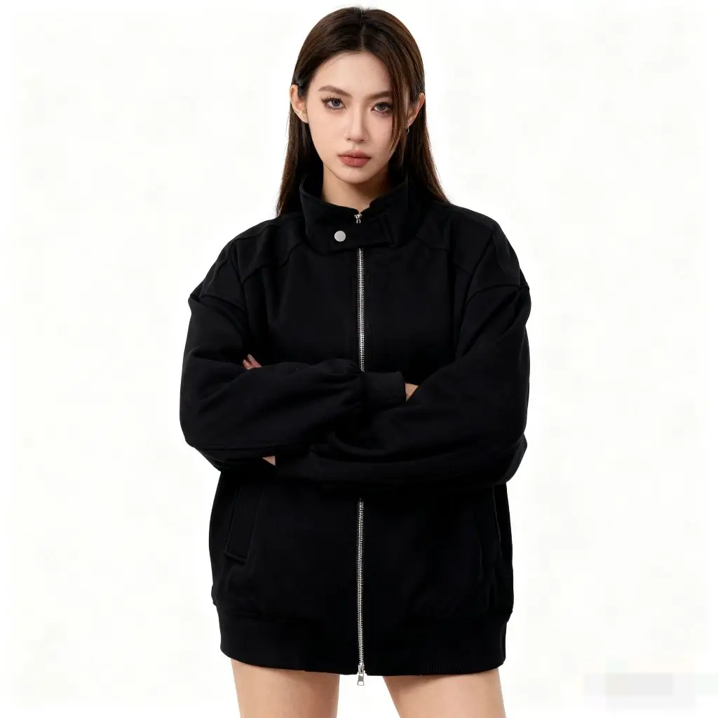 

Куртки-бомберы Женская куртка Красная осенняя универсальная многофункциональная куртка с несколькими карманами и нашивками вставками в стиле пэчворк Сплит Простая