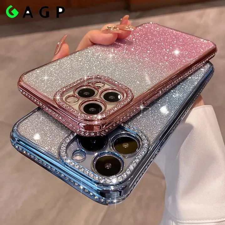 

Glitter Bling Diamond for iPhone 11 14 Pro 13 12 Pro Max Case Luxury Soft for iphone 14 Plus XR 13 pro Xs Max 7 8 Plus Cover