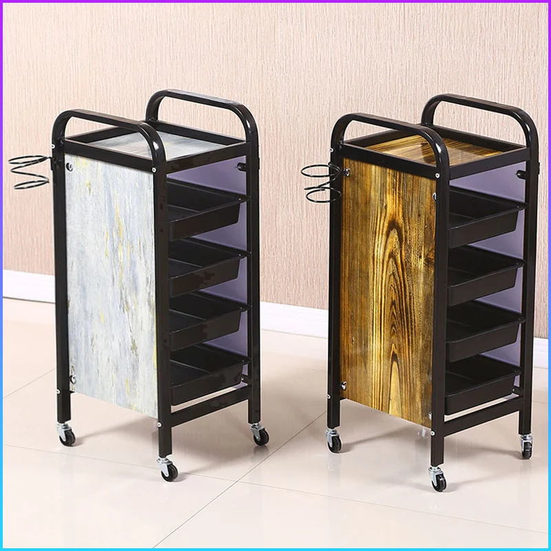 Professional Aesthetic Salon Trolley Drawers Portable Rolling Hair Cart Wheels Lashista Carro Peluqueria Salon Furniture MQ50TC