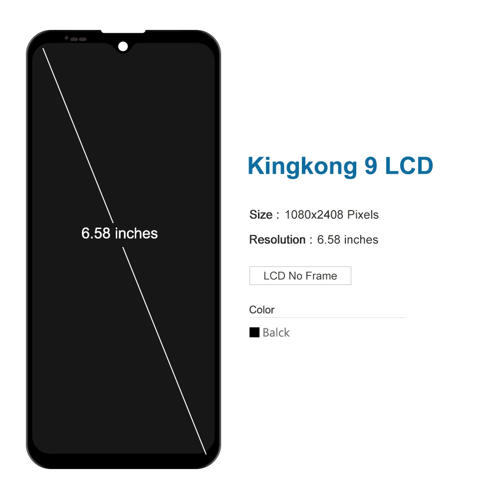 Ekran LCD z dotykiem do Cubot KingKong 9, digitizer, ekran zamienny do Cubot KingKong POWER Kingkong9 — zdjęcie 3
