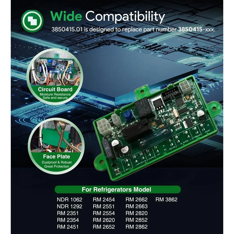 1 PCS Refrigerator Main Power Control Circuit Board 3850415.01 Green PCB For Dometic 2 Or 3 Way RV Parts, For Dometic 3850415.01