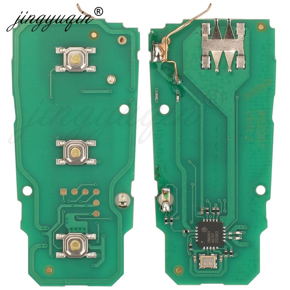 jingyuqin 5 stuks 3C 0959752 BA Afstandsbediening Autosleutelzakje 434 Mhz ID48 Chip Voor Volkswagen fit VW Passat B6 3C B7 Magotan CC 3 knoppen