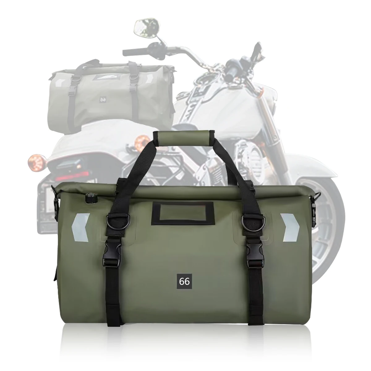 Motorrad Wasserdichte Hecktasche Reise Outdoor Trockenen Gepäck Roll Pack Tasche 20/66/100L Motorrad Gepäck Rucksack Motorrad sitztasche – Detail 17