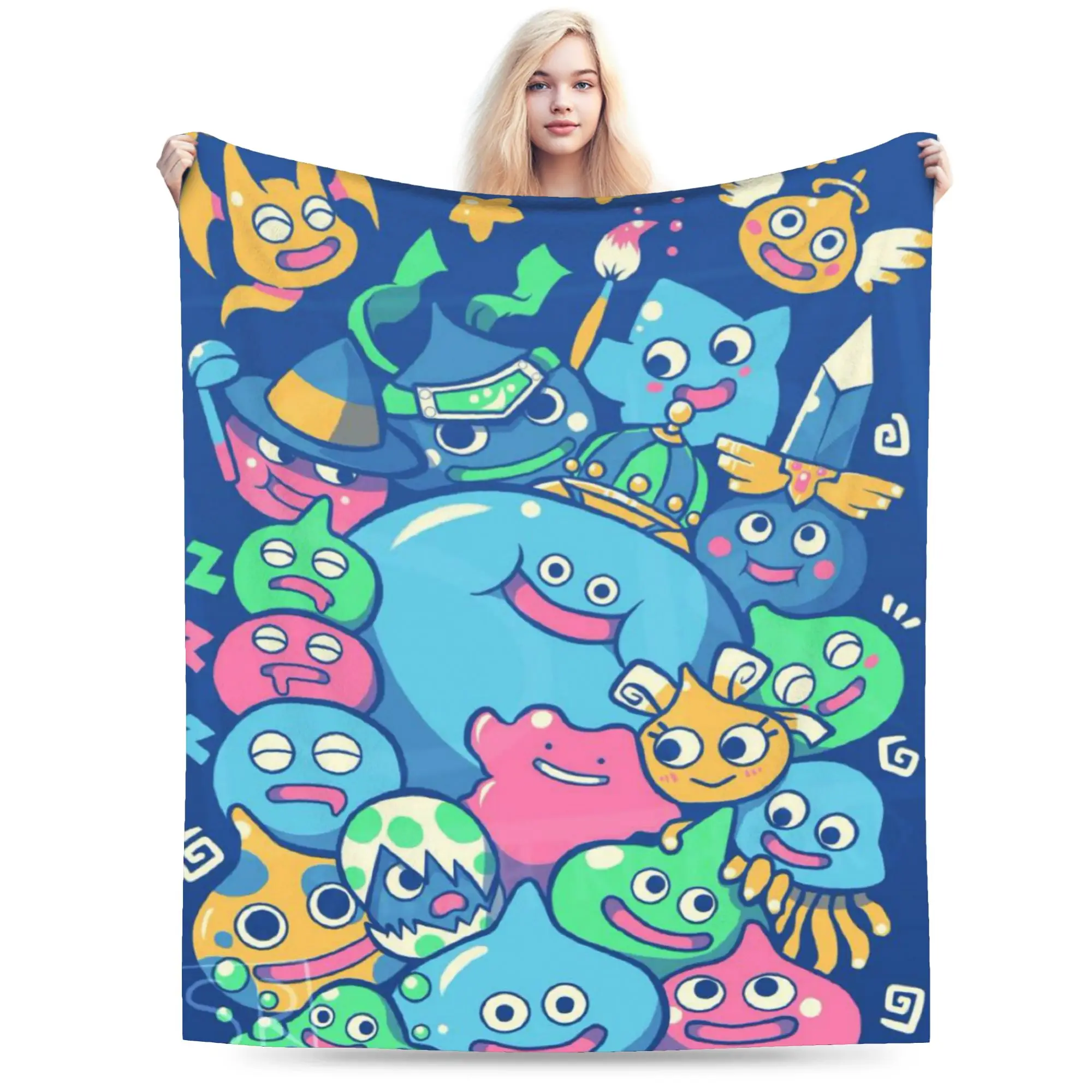 Slime Morimori Dragon Quest  Blankets Soft Fleece Comfort Gifts  Throw Blanket Rug Piece