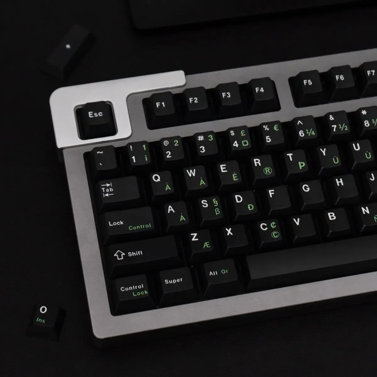 Conjunto completo de teclas de teclado mecânico preto PBT sublimação quente teclas de substituição originais de fábrica universais