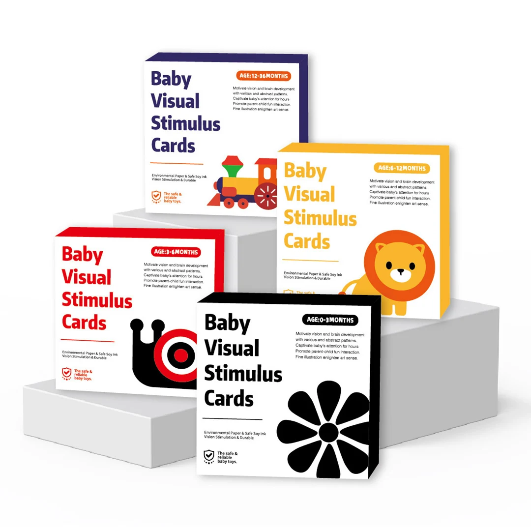 ألعاب بطاقة التحفيز البصري للأطفال، بطاقة تتبع مرئية، بطاقات فلاش باللون الأسود والأبيض، ألعاب تعليمية لحديثي الولادة في مرحلة الطفولة المبكرة