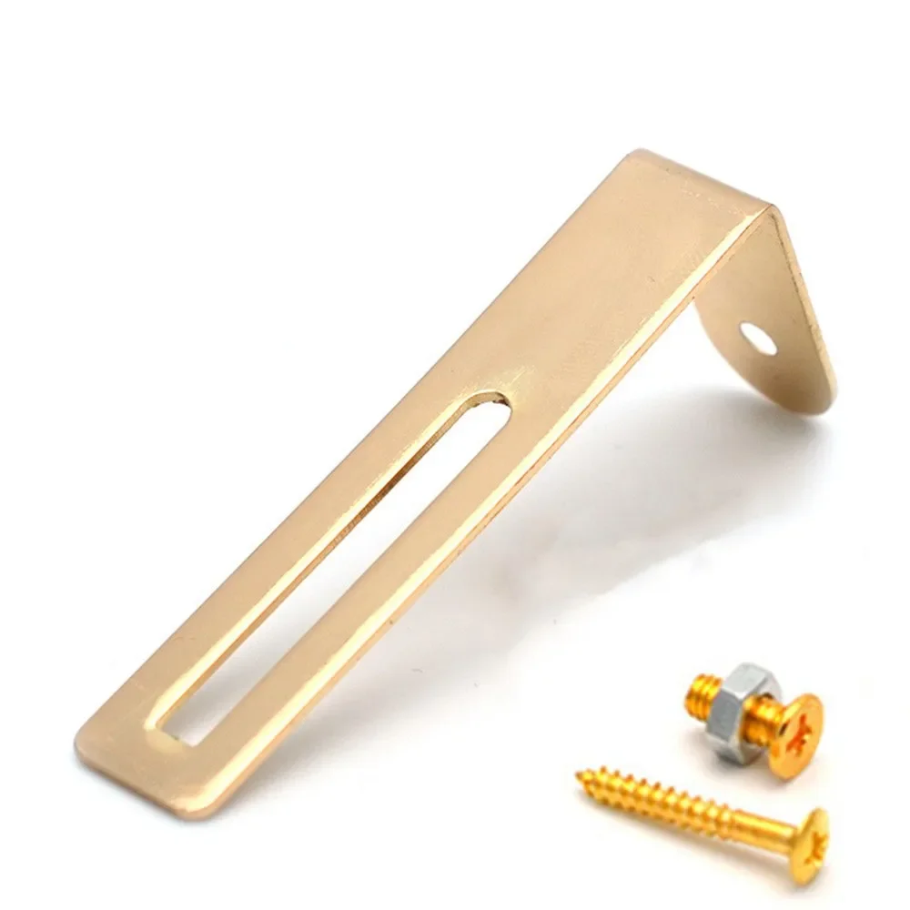 Electric Guitar Pick Guard Matel Bracket Archtop&Screw Set 63x26.5mm For Les Paul Guitar Guard Plate Accessories